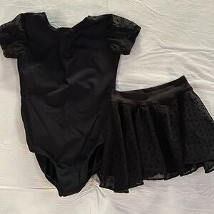 Black Ballet Leotard with removable skirt